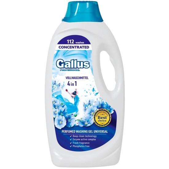Gallus prací gel 112dáv/4l universal 4in | Prací prostředky - Prací gely, tablety a mýdla